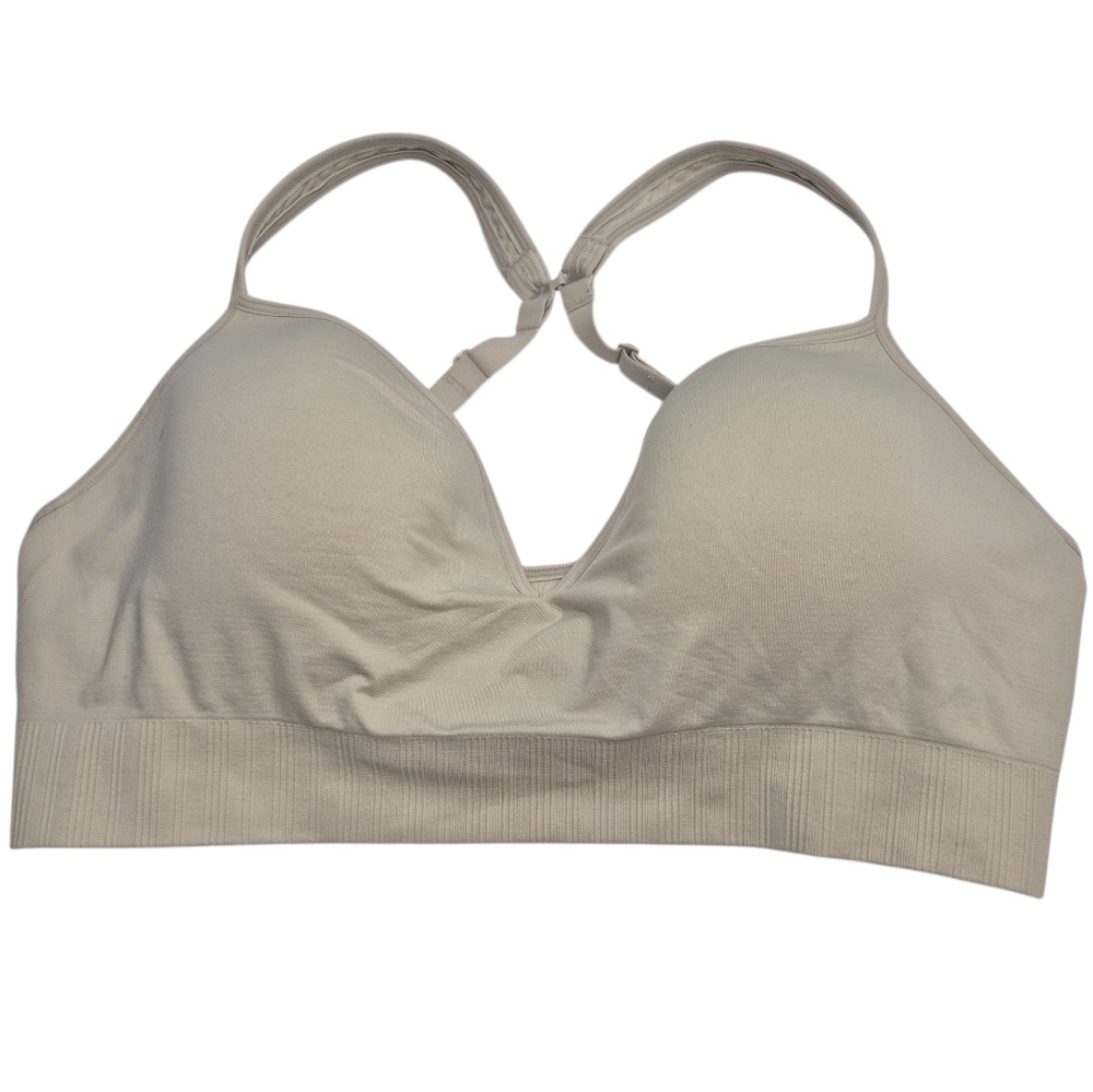 Athleta Seamless Tan Cream Sport Bra Size XL